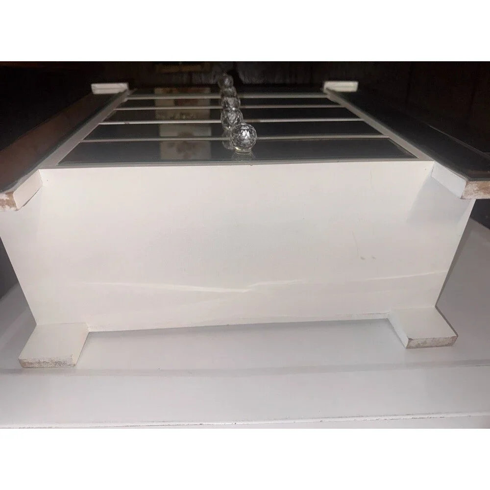 Hollywood Regency Mirrored Tabletop Jewelry Box & Vanity Armoire